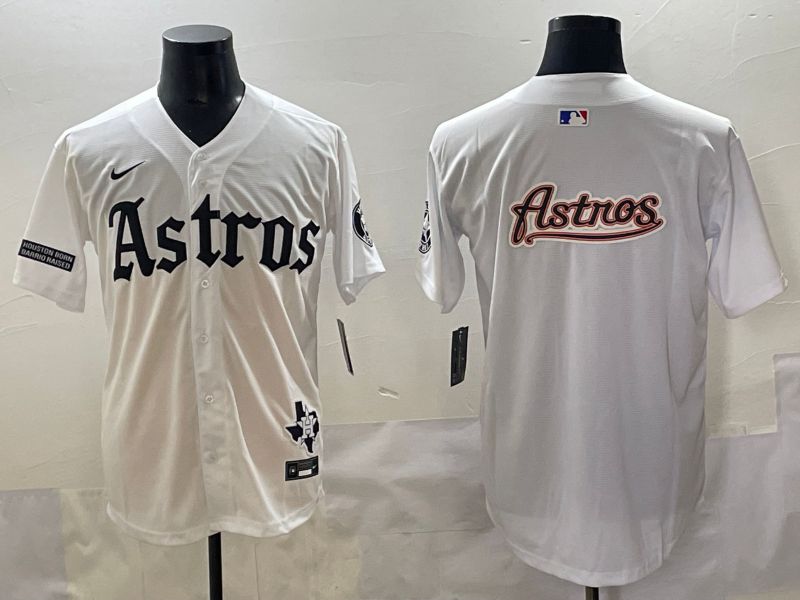 Men 2025 Houston Astros Blank White Five generations Joint Name Nike MLB Jersey style 11->houston astros->MLB Jersey